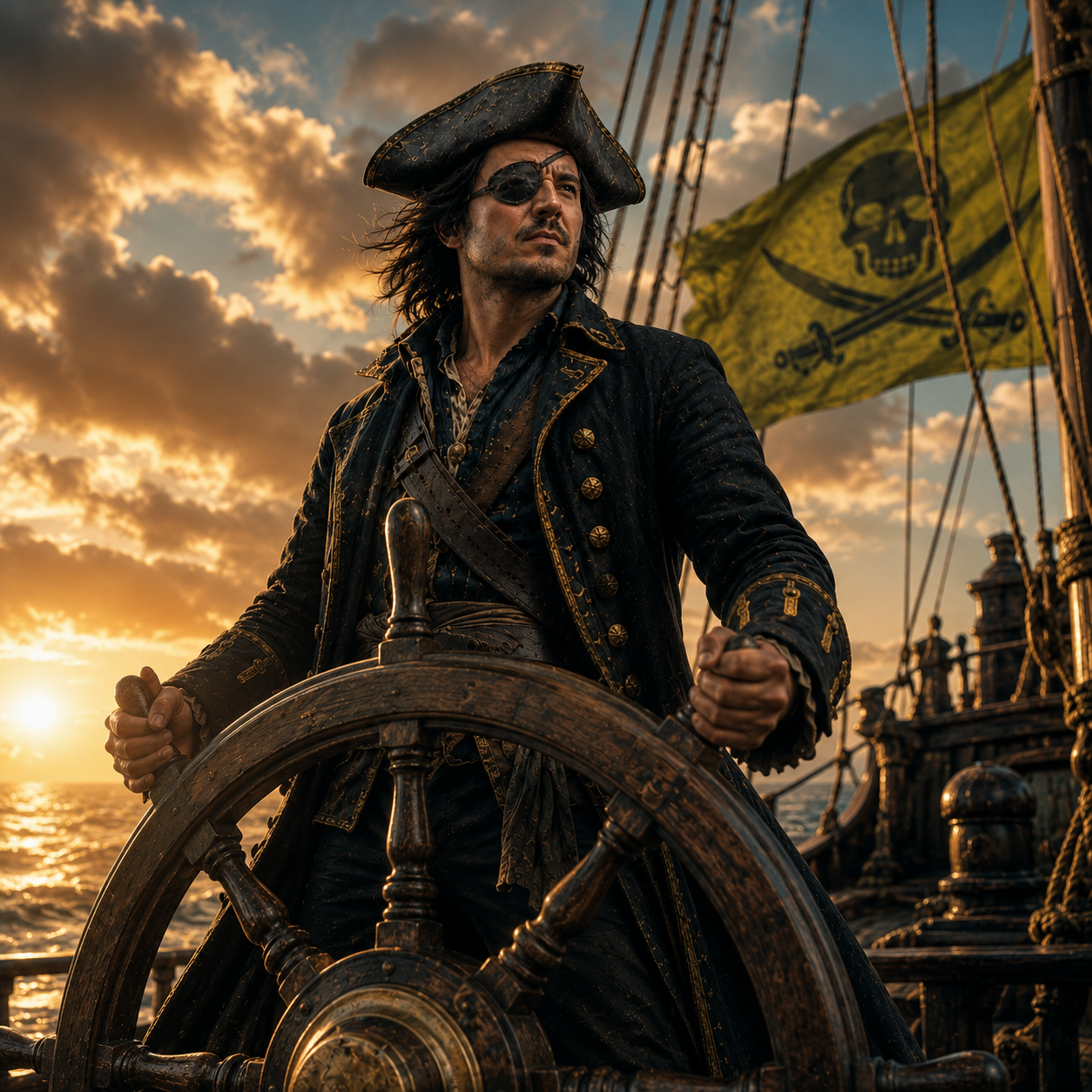 Captain Vlad at the helm